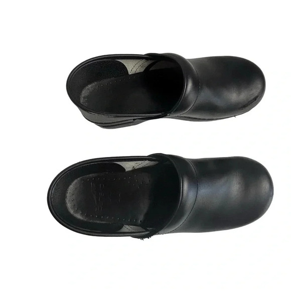 Dansko Women's Professional Black Leather Clogs Size 9.5-10 Arch Support - Picture 7 of 13
